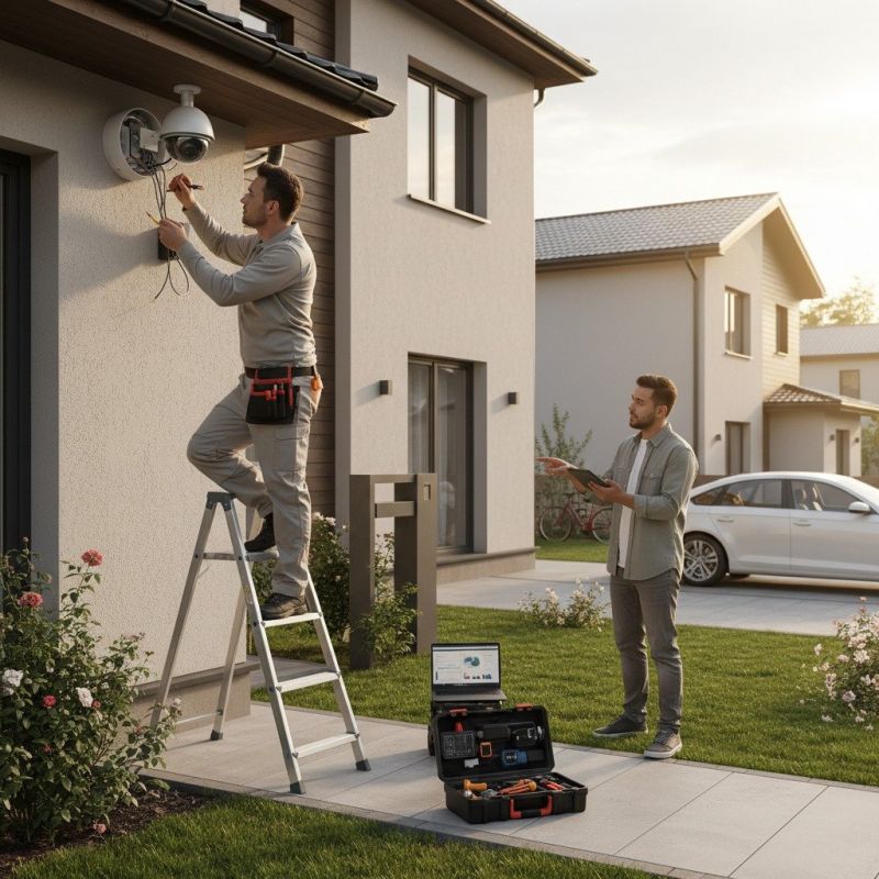 Outdoor Security Camera Installation