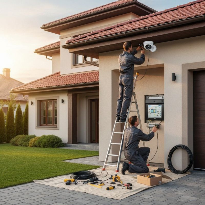 Outdoor Security Camera Installation detail